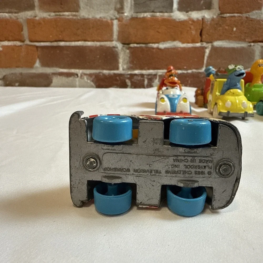 1981 SESAME STREET‎ DIE CAST CARS Big Bird Cookie Monster Playskool Muppets 12